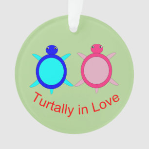 Niedlich Turtle Couple Ornament