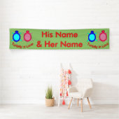Niedlich Turtle Couple Personalisiert Banner (Insitu)