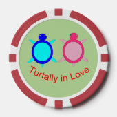 Niedlich Turtle Couple Pokerchips (Vorderseite)