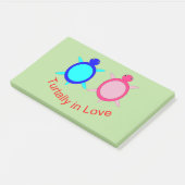 Niedlich Turtle Couple Post-it Klebezettel (angewinkelt)