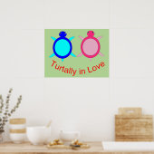 Niedlich Turtle Couple Poster (Küche)