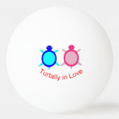 Niedlich Turtle Couple Tischtennisball (Rückseite)