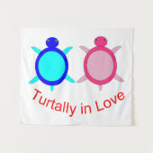 Niedlich Turtle Couple Wandteppich (Vorderseite (Horizontal))