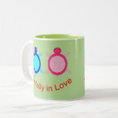 Niedlich Turtle Couple Zweifarbige Tasse (Vorderseite Links)