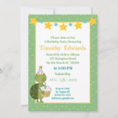 Niedlich Turtle Cupcake Candle Geburtstag Einladung (Vorderseite)