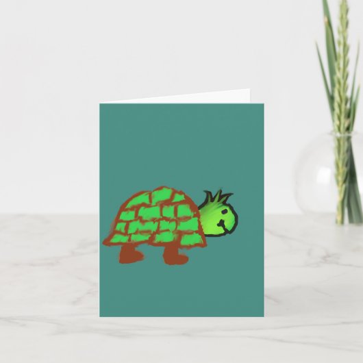 Niedlich Turtle Dankeskarte (Vorderseite)