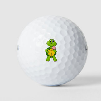 Niedlich Turtle Eating Ice Creme Cartoon Golfball