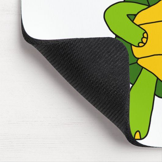 Niedlich Turtle Eating Ice Creme Cartoon Mousepad (Ecke)