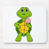 Niedlich Turtle Eating Ice Creme Cartoon Mousepad (Vorne)