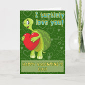 Niedlich Turtle Funny Valentine Card Karte (Vorderseite)