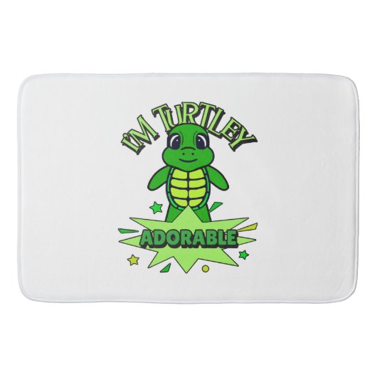 Niedlich Turtle Funny Zitat Turtley Adorable Badematte (Vorderseite)