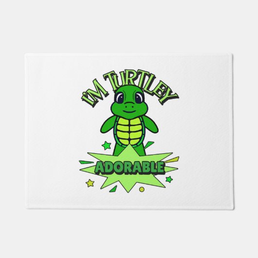 Niedlich Turtle Funny Zitat Turtley Adorable Fußmatte (Vorderseite)