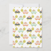 Niedlich Turtle Girl's Baby Shower Einladungen (Rückseite)