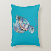 Niedlich Turtle Green Baby Kinderzimmer Dekokissen (Vorderseite(Vertikal))