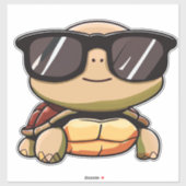 Niedlich Turtle Halloween 2023 Sonnenbrille Kostüm Aufkleber (Blatt)