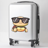 Niedlich Turtle Halloween 2023 Sonnenbrille Kostüm Aufkleber (Koffer)