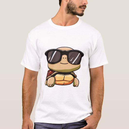 Niedlich Turtle Halloween 2023 Sonnenbrille Kostüm T-Shirt (Vorderseite)