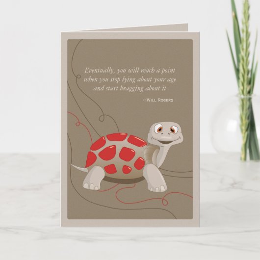 Niedlich Turtle Happy Birthday Card Karte (Vorderseite)