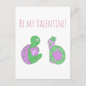 Niedlich Turtle-Jubiläum / Valentinstag Postkarte (Vorderseite)