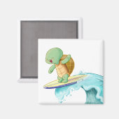 Niedlich Turtle Kawaii Square Magnet (Vorderseite/Rückseite)