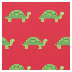 Niedlich Turtle Kid Baby Kinderzimmer Red Tortoise Stoff
