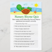 Niedlich Turtle Kinderzimmer Rhyme Quiz Kinderdusc (Vorderseite)