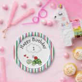 Niedlich Turtle Ladybug Geburtstagsparty Pappteller (Party)