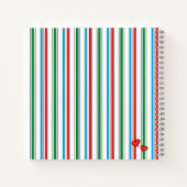 Niedlich Turtle Ladybug Stripe Spiral Notebook Notizblock (Rückseite)