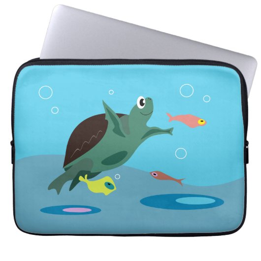 Niedlich Turtle Laptopschutzhülle (Vorderseite)