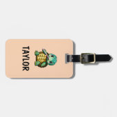 Niedlich Turtle Personalisierte Tasche Gepäckanhänger (Vorderseite horizontal)