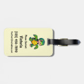 Niedlich Turtle Personalisierte Tasche Gepäckanhänger (Rückseite horizontal)