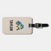 Niedlich Turtle Personalisierte Tasche Gepäckanhänger (Vorderseite horizontal)