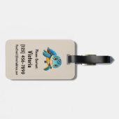 Niedlich Turtle Personalisierte Tasche Gepäckanhänger (Rückseite horizontal)
