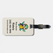 Niedlich Turtle Personalisierte Tasche Gepäckanhänger (Rückseite horizontal)