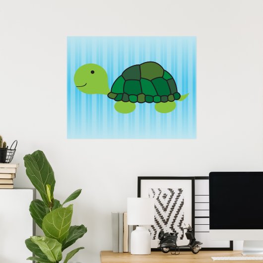Niedlich Turtle Poster (Heimbüro)