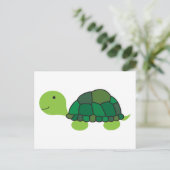 Niedlich Turtle Postkarte (Stehend Vorderseite)