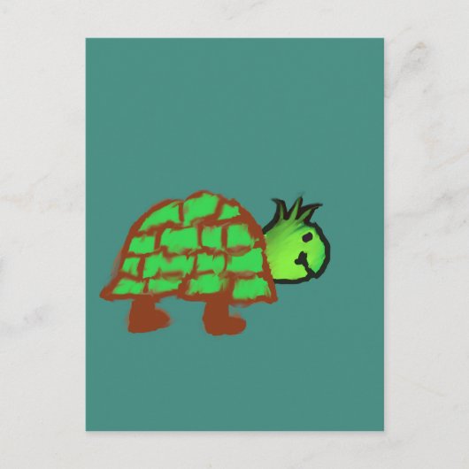 Niedlich Turtle Postkarte (Vorderseite)