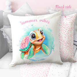 Niedlich Turtle Summer Personalisiert Kissen