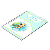 Niedlich Turtle Summer Vacacation Name Journal Notizblock (Linke Seite)
