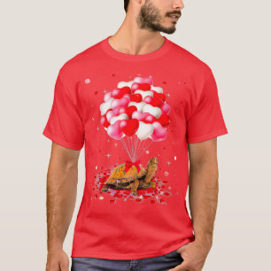 Niedlich Turtle Valentinstag Geschenke Herztiere L T-Shirt