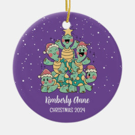 Niedlich Turtle Weihnachtsbaum Schneeerlebnis Keramik Ornament