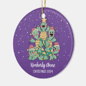 Niedlich Turtle Weihnachtsbaum Schneeerlebnis Keramik Ornament (Links)