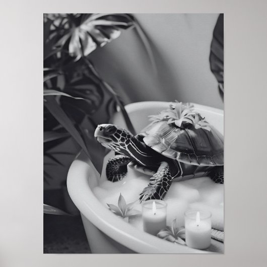 Niedlich Turtle Wellness-Center Day, Fun Bad Art,  Poster (Vorne)