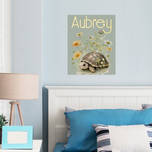 Niedlich Turtle WIth Name Foliendrucke (In Situ (Schlafzimmer))