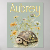 Niedlich Turtle WIth Name Foliendrucke (Vorderseite)