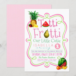 Niedlich Tutti Frutti Geburtstagsparty Einladung