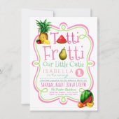 Niedlich Tutti Frutti Geburtstagsparty Einladung (Vorderseite)
