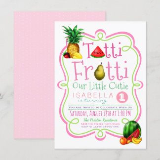Niedlich Tutti Frutti Geburtstagsparty Einladung