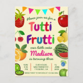 Niedlich Tutti Frutti Sommer Geburtstagsparty Einladungspostkarte (Vorderseite)