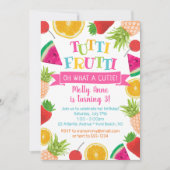 Niedlich Tutti Frutti Wasserfarben Frucht Geburtst Einladung (Vorderseite)